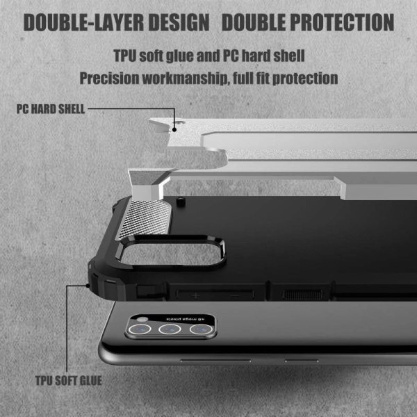 Samsung A41 Shockproof Cover SlimArmor - Sort Black