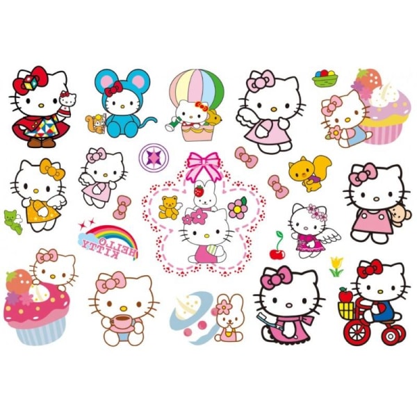 15-PACK Hello Kitty Tatuering multifärg