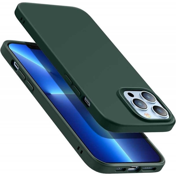 Kuminen iskunkestävä kotelo iPhone 14 Pro Max- vihreä