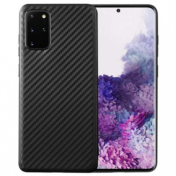 Samsung S20 Plus Shockproof Cover FullCarbon V2 Black