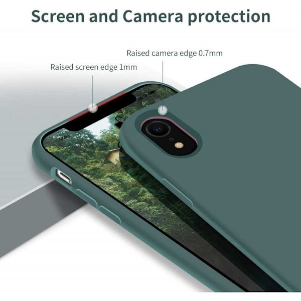 Kuminen iskunkestävä kotelo iPhone XR- vihreä