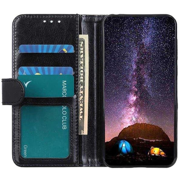 OnePlus 10 Pro Plånboksfodral PU-Läder 4-FACK Black