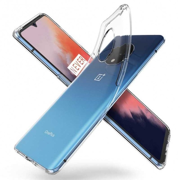 Yksinkertainen OnePlus 7T -iskuja vaimentava pehmeä kotelo Transparent