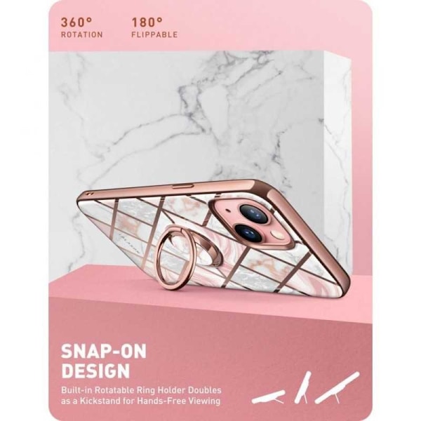 iPhone 13 Supcase Marble Pink multifärg