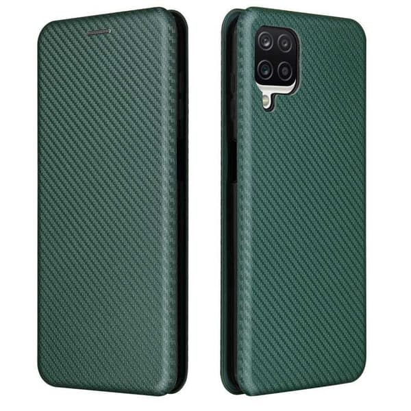 Samsung A12 Flipfodral Kortfack CarbonDreams Grön Grön