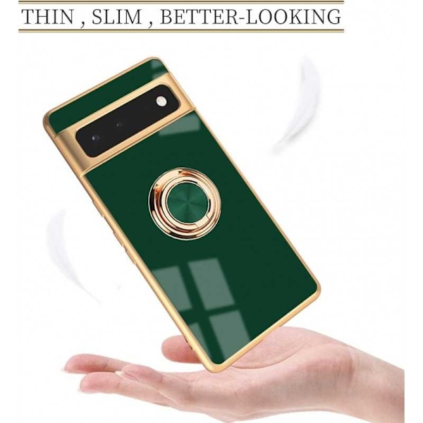 Google Pixel 7 Pro Elegant & Stöttåligt Skal med Ringhållare Flawless Svart