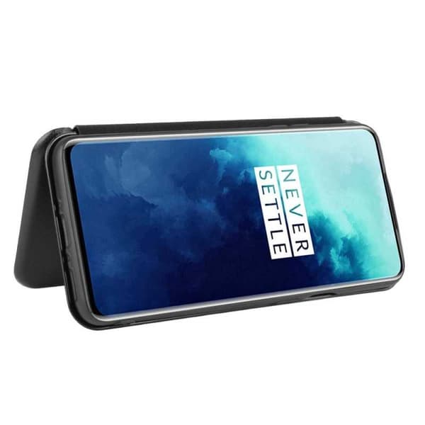 OnePlus 7T Pro Flipfodral Kortfack CarbonDreams Svart