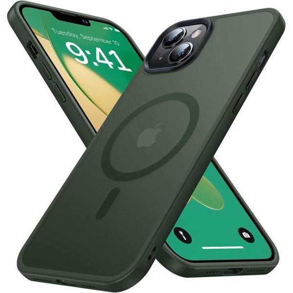 iPhone 15 Transparent Stötdämpande Skal MagSafe-Kompatibelt V2 Svart