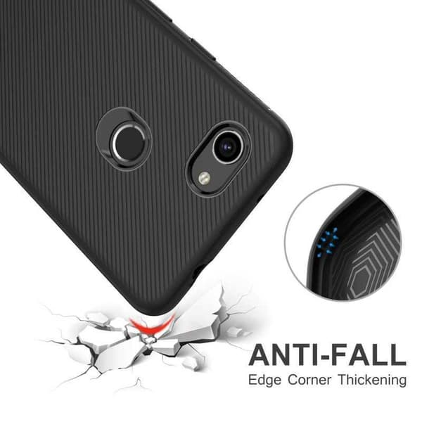 Google Pixel 3a Iskunkestävä FullCarbon V3 Black
