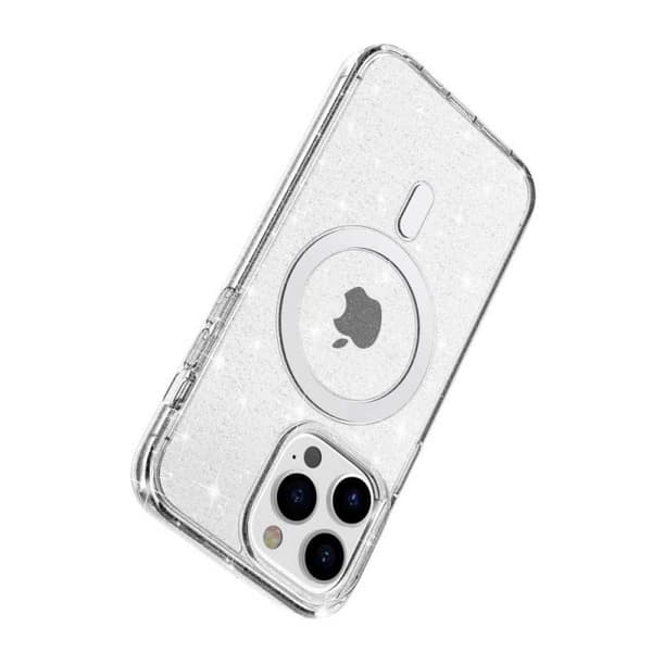 Kiiltävä MagSafe-kuori iPhone 15 Pro - Läpinäkyvä