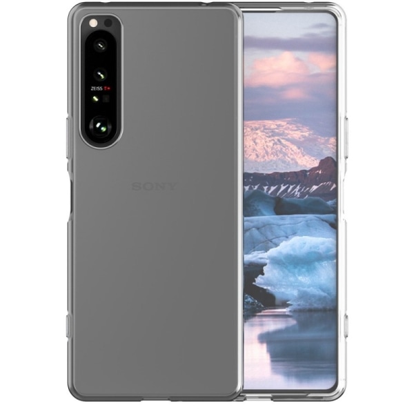 Xperia 1 IV Stöttåligt Genomskinligt Skal Simple Transparent