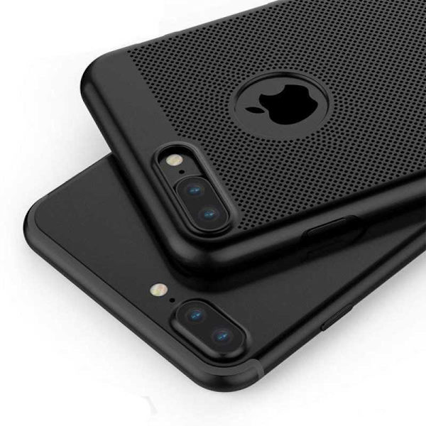 iPhone 7 Plus Iskunvaimennus Erittäin ohut kumipäällysteinen Case Breeze Svart