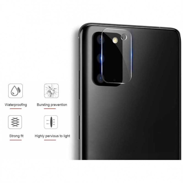 2-PACK Samsung Galaxy S20 Kamera Skydd Linsskydd Transparent