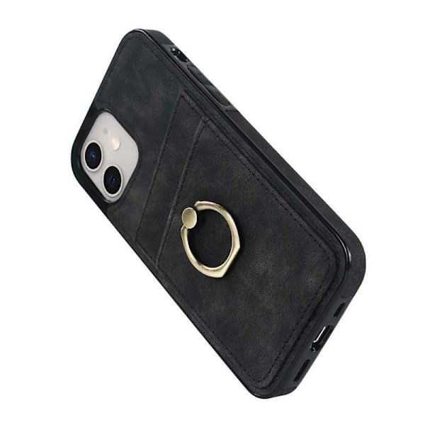 iPhone 11 Mobilskal med Korthållare Retro V4 Svart