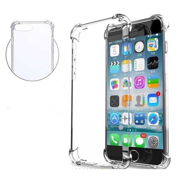 iPhone 8 Iskuja vaimentava silikonikuori Shockr Transparent