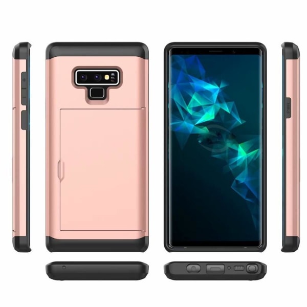Samsung Note 9 Exclusive Shockproof Cover Card-sporet StreetWise Svart