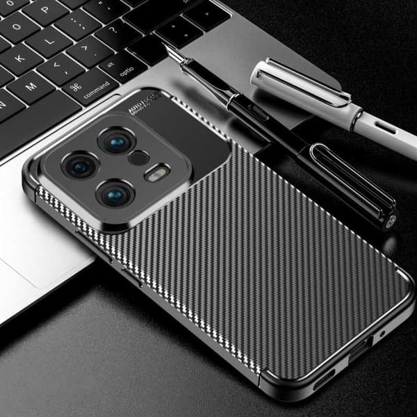 Xiaomi 13 Iskunkestävä ohut kansi FullCarbon V4 Black