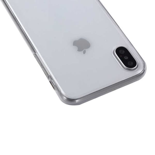 360° täysin peittävä silikonikotelo iPhone XS Max Transparent