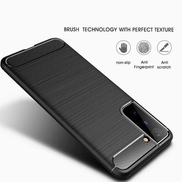 Samsung S21 Plus Shockproof Shell SlimCarbon Black