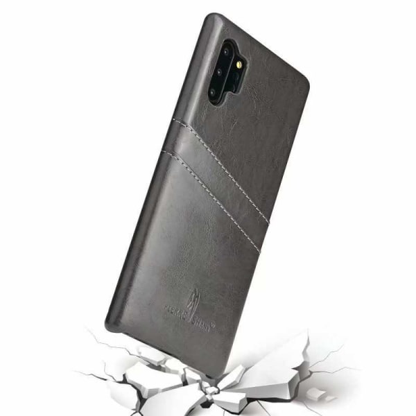 Samsung Note 10 Plus Skal Korthållare Retro Svart