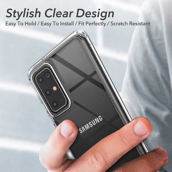 Samsung S20 Plus Stöttåligt Genomskinligt Skal Simple Transparent