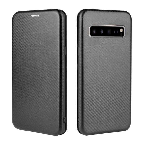 Samsung S10 Plus Flip Case -korttipaikka CarbonDreams Black
