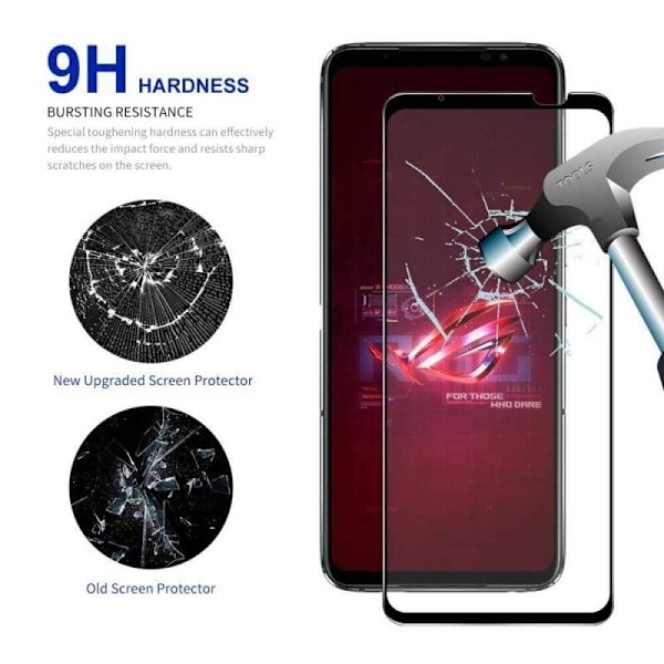 Asus Rog Phone 7 Ultimate FullFrame 0,26 mm 2,5D 9H hærdet glas Transparent