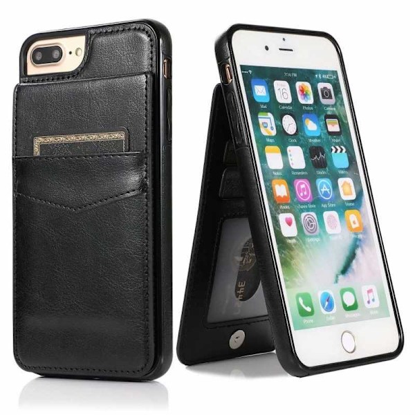 iPhone 7 Plus / 8 Plus Mobilskal Korthållare 6-FACK Retro V3 Rosenguld