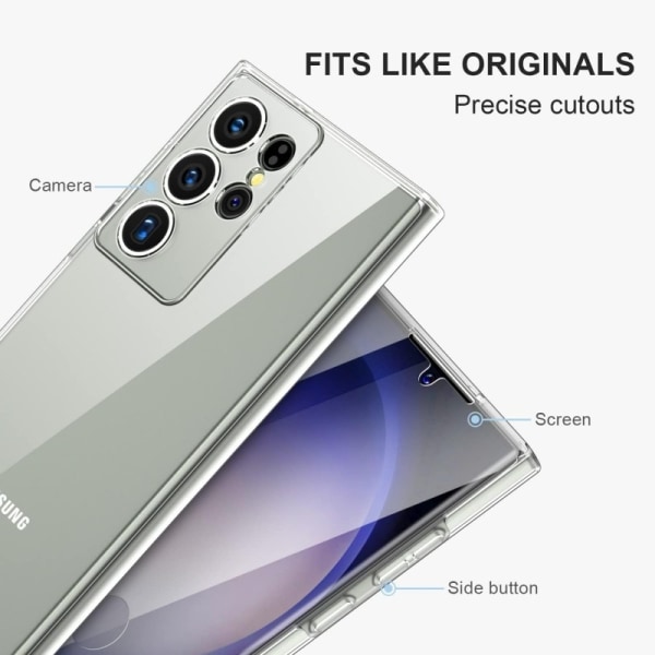 360 ° hel kropp og støtdemperdeksel Samsung S23 Ultra Transparent