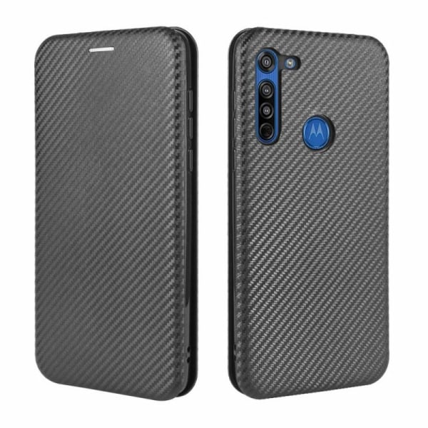 Motorola Moto G8 Power Flip Case Kortrum CarbonDreams Black