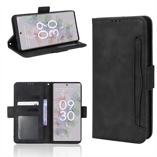 Google Pixel 7 Plånboksfodral PU-Läder 6-FACK Winston V3 Svart