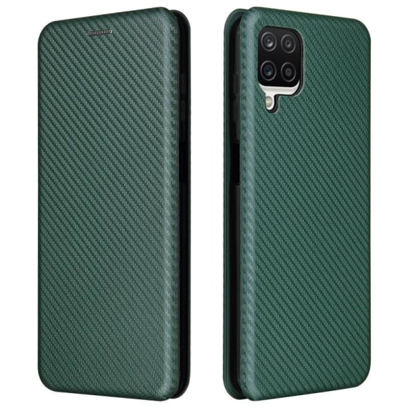 Samsung A42 5G Flip Veske Kortspor CarbonDreams Grønn Green