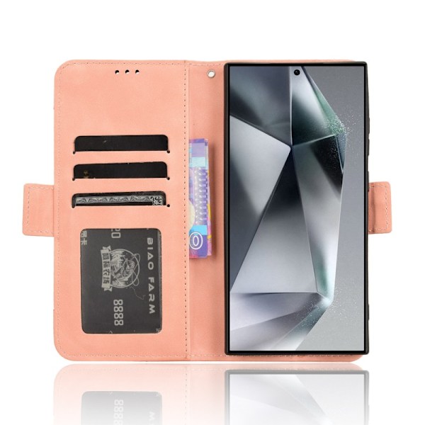 Samsung S23 Ultra Plånboksfodral PU-Läder 6-FACK Winston V3 - Rosenguld Rosa guld