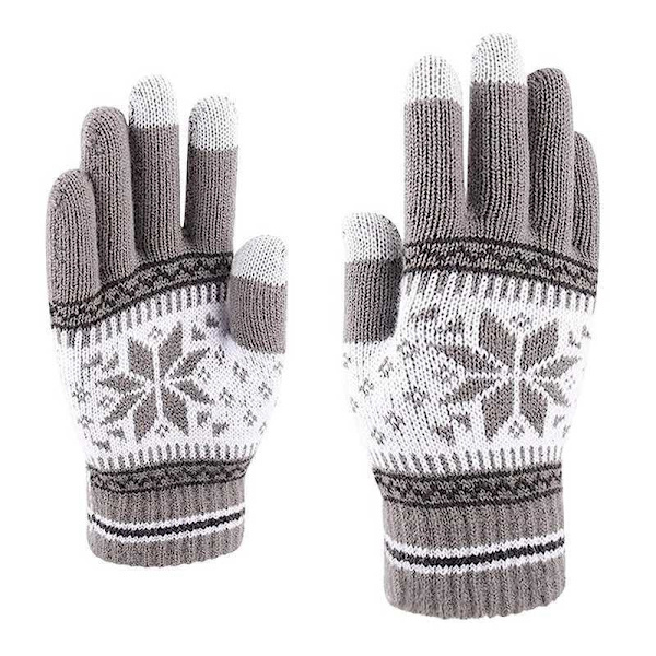 Touchvantar Vinter Mönster Brun