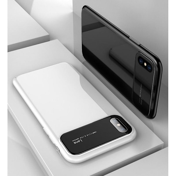 iPhone X Ultra Thin iskuja vaimentava Shell Blanc Svart