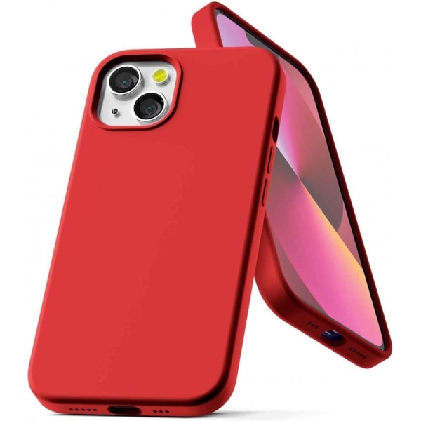 Gummibelagt Stöttåligt Skal iPhone 13 - Röd
