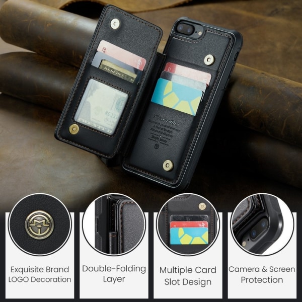 CaseMe Shockproof Cover Kortholder Stander 4-rums iPhone 7 Plus