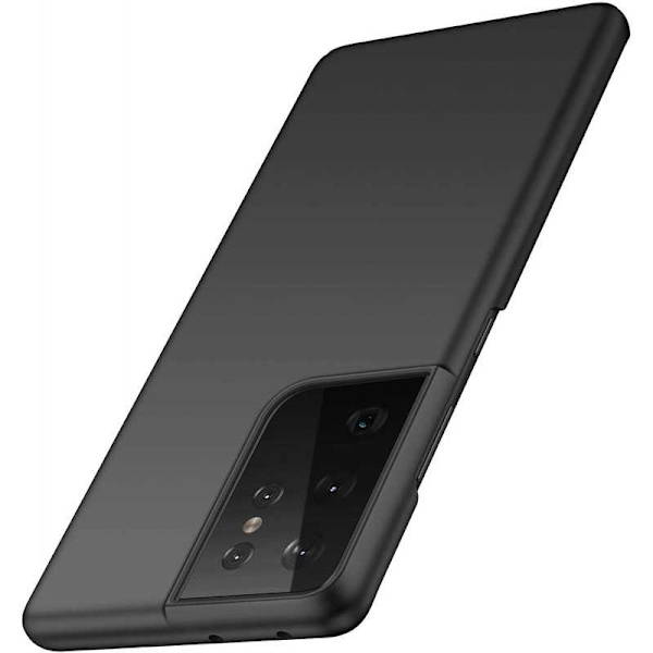 Samsung S21 Ultra Gummibelagd Mattsvart Skal Basic V2 Black