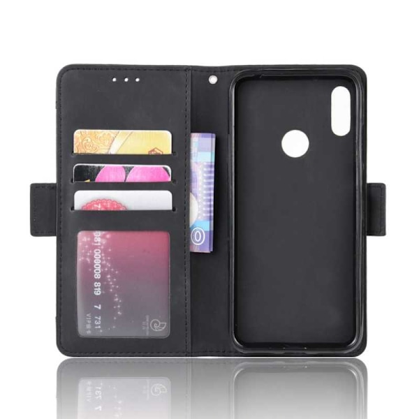 Huawei Y6 2019 Plånboksfodral PU-Läder 6-FACK Winston V3 Svart