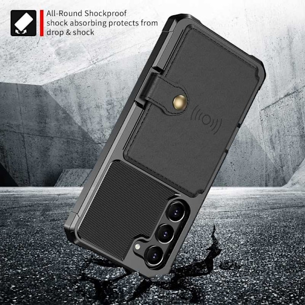 Samsung S23 Shockproof Premium Cover Solid V3 RFID Black