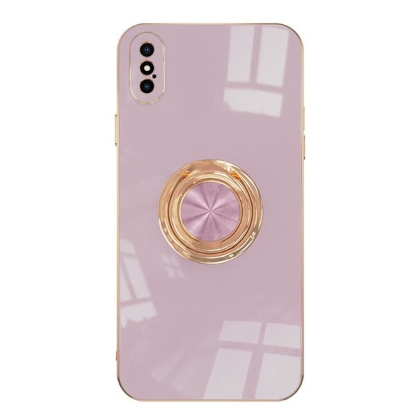 iPhone X / XS Elegant & Stöttåligt Skal med Ringhållare Flawless Rosa