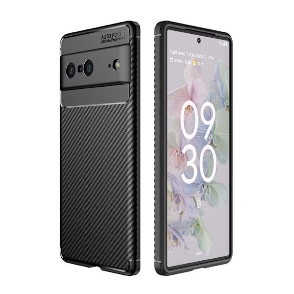 Google Pixel 7a Stöttåligt Slimmat Skal FullCarbon V4 Svart