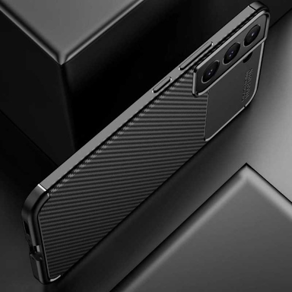 Samsung S22 Plus Stöttåligt Slimmat Skal FullCarbon V4 Black