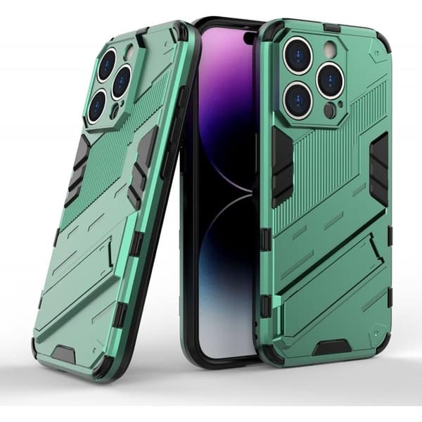 iPhone 16 Pro Stöttåligt Skal med Kickstand ThinArmor V2 - Grön