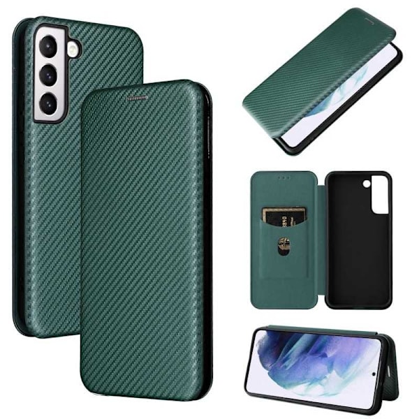 Samsung S22 Plus Flip Case Kortrum CarbonDreams Svart