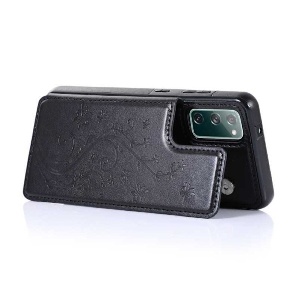 Samsung S20 FE Shockproof Case Kortholder 3-LOMMET Flippr V2 Black