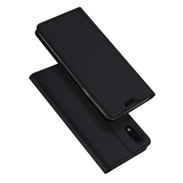 iPhone XR Flip Case Skin Pro korttilokerolla Black