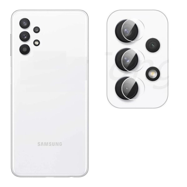 2-PACK Samsung A32 4G -kameran linssin suojus Transparent