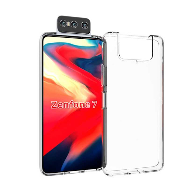 Zenfone 7 iskuja vaimentava silikonikotelo Simple Transparent