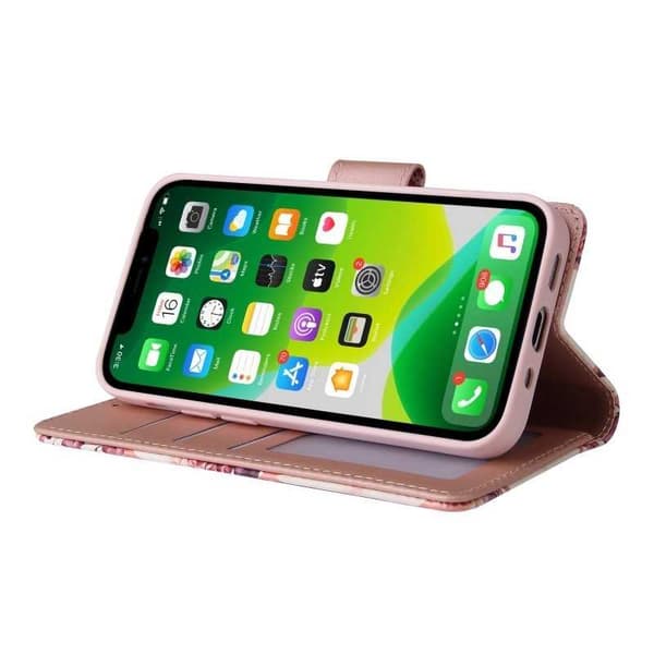 iPhone 14 Plus Trendigt Plånboksfodral Sparkle 4-FACK Rosa